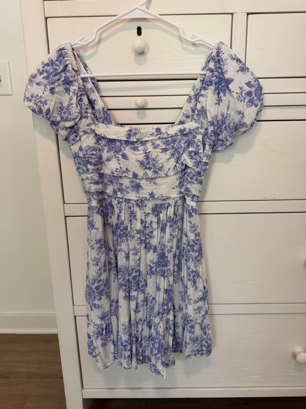 Altar’d State Floral Puff-Sleeve Mini Dress